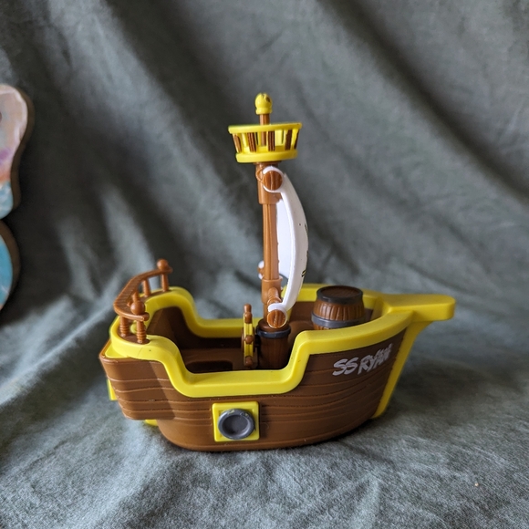 Ryan's World Pirate Ship Toy SS Ryan Bonkers  6" Brown Yellow Sun Playset Boat 1 - Picture 4 of 12